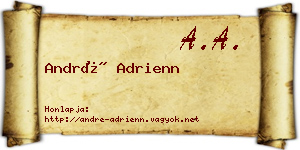 André Adrienn névjegykártya